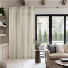Beige Tan Pinch Pleated Linen Curtains 96 Inches Long for Living Dining Room ...