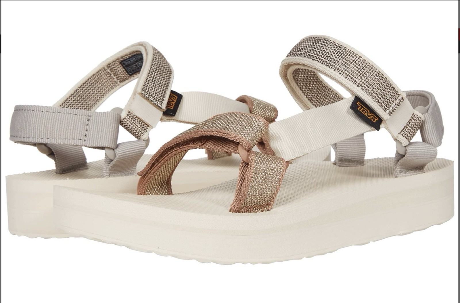 Teva Women's Midform Universal Karina Sandal White Swan Metallic Multi 10