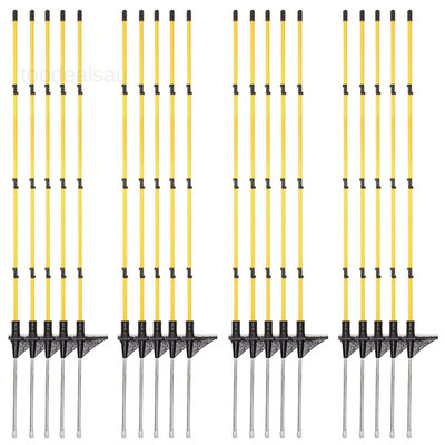 46 Inches Fiberglass Step in Electric Fence Posts,Temporary 20 Pack
