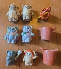 1984 Vintage Star Wars Ewok Family Hut Tree House & Fire Cart Figures lot