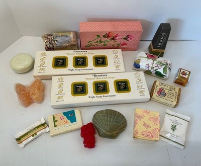 Huge Lot of vintage Artisan Soaps Bush,Benatura, Avon, Thann, Crabtree & More