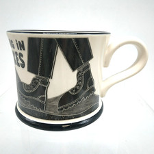 Moorland Pottery Lakes Ware Mug  'I Love Walking in the Lakes' Blk, New, Seconds