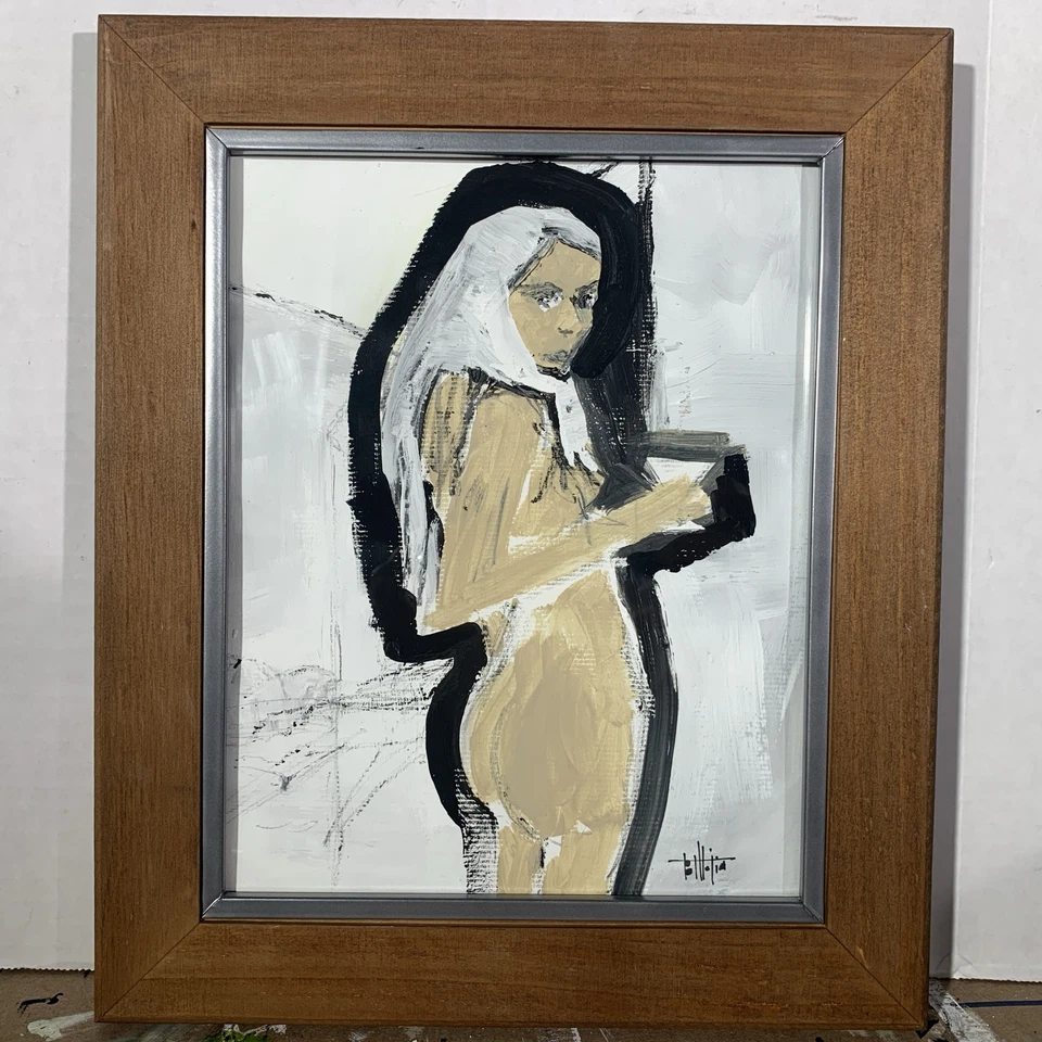 Beto Mejía Original Moderno Abstracto Expresionista Mujer Figura Arte Pintura Foto 2 de 4