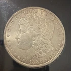 1886 Morgan Silver Dollar $1 Philadelphia Business Strike in Wooden Frame