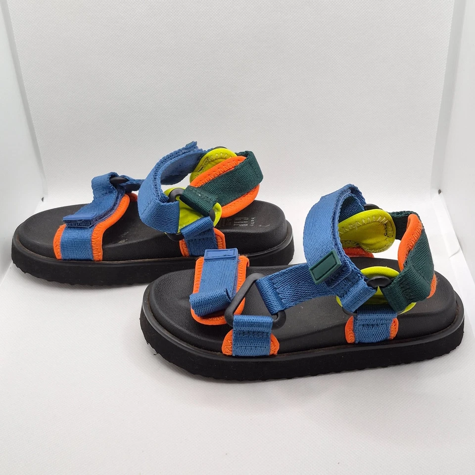 NEW GAP Toddler Sport Strap Sandals - Blue/Orange/Green - Size 9-10 (9T/10T) - Image 2 of 4