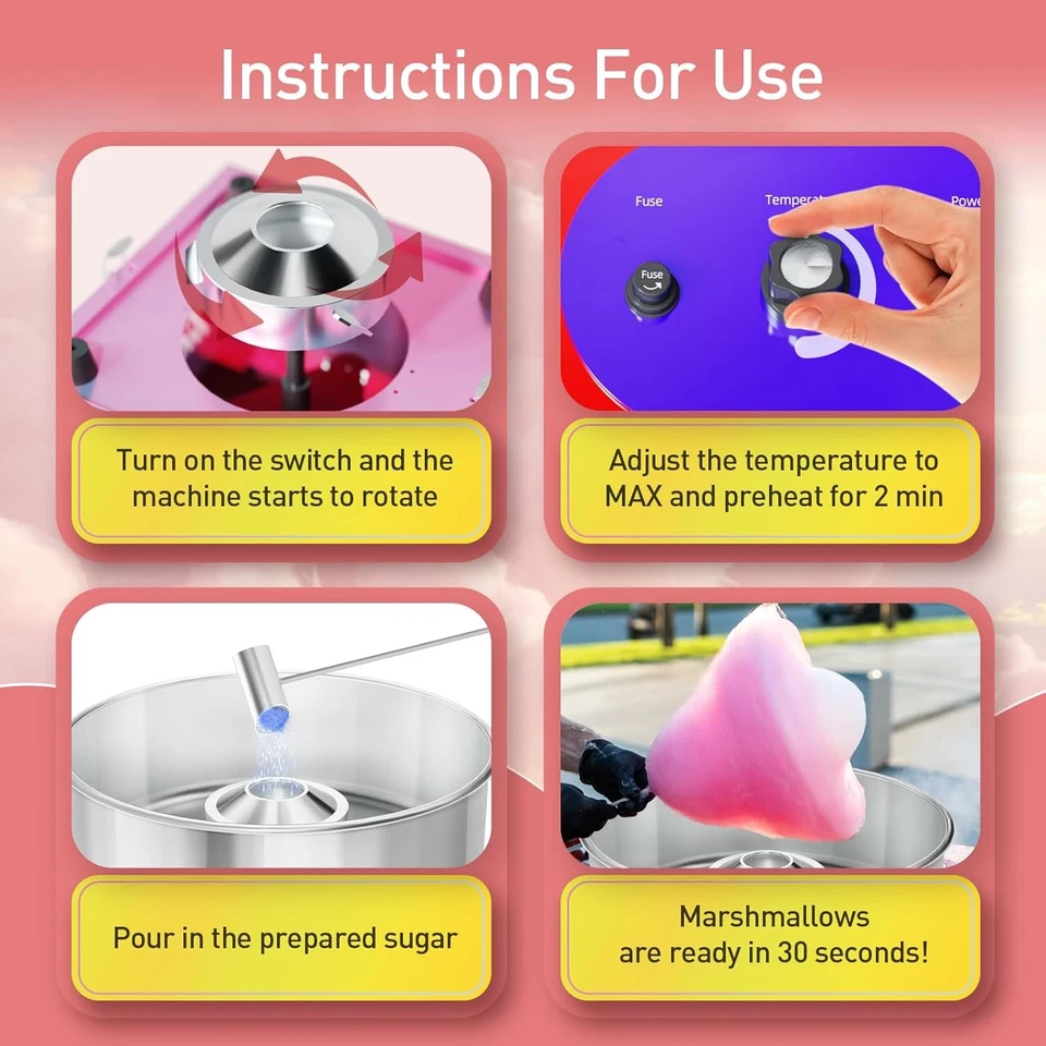 Cotton Candy Machine - Cotton Candy Machine Commercial w/ 15 inch Stainless - Image 3 of 4