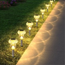 8 PCS Luces LED Solares De Patio Lamparas Solares Patios Luz Solar Para Jardin