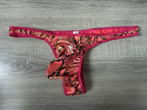 Roter Herren String Gr.XL Animalprint