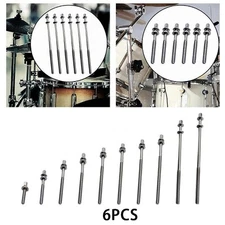 Drum Tension Rods Drum Screws 6 Pack M5 Percussion Replacement Accessory Drum