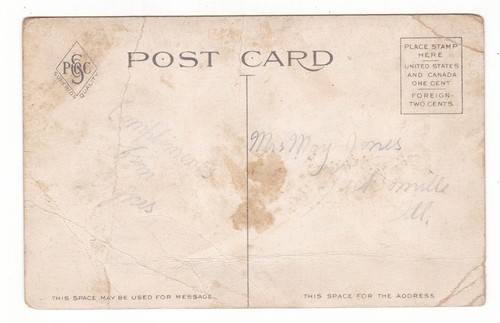 Jacksonville, Ill. antique postcard Saviour's Hospital / creases POOR condition - Picture 2 of 2