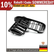 SPORT KÜHLERGRILL NIEREN DOPPELSTEG GLANZ PASST FÜR DEN BMW 5ER G30 G31 SCHWARZ
