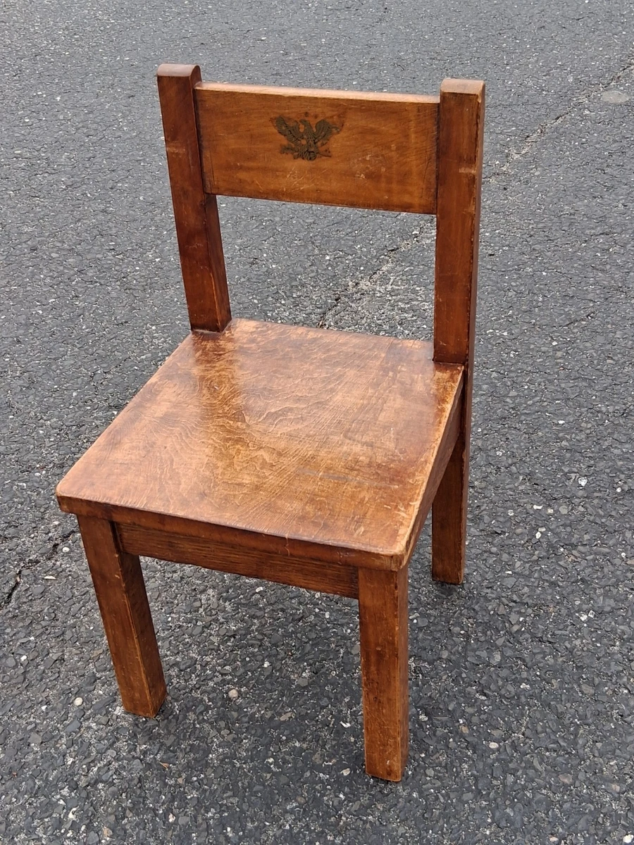 Child's Chair Antique Wood 1920-1949 Time Period Manufactured