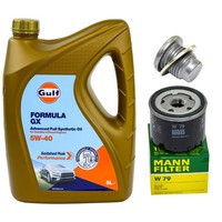 MotoröL Filter Set 5W-40 5 Liter + ÖLablassschraube FüR Dacia Logan Opel Renault