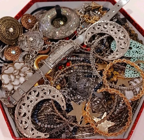 Vtg To Now Costume Jewelry  Lot All Wearable Some Signed Necklace Ring Bracelet