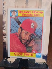 1986 Topps Quaker Chewy Granola Bars Ozzie Smith #15 St Louis Cardinals 