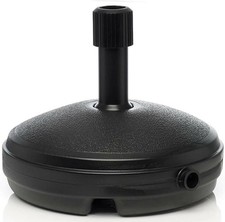 7KG/7L Water-Filled Heavy-Duty Garden Parasol Base, Black | Outdoor Round Patio