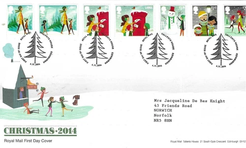 GB Comm/FDC - Christmas 2014 - Edinburgh -  2014 (RM1002)