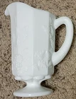 Vintage Westmoreland Milk Glass PANELED GRAPE 8" Pitcher