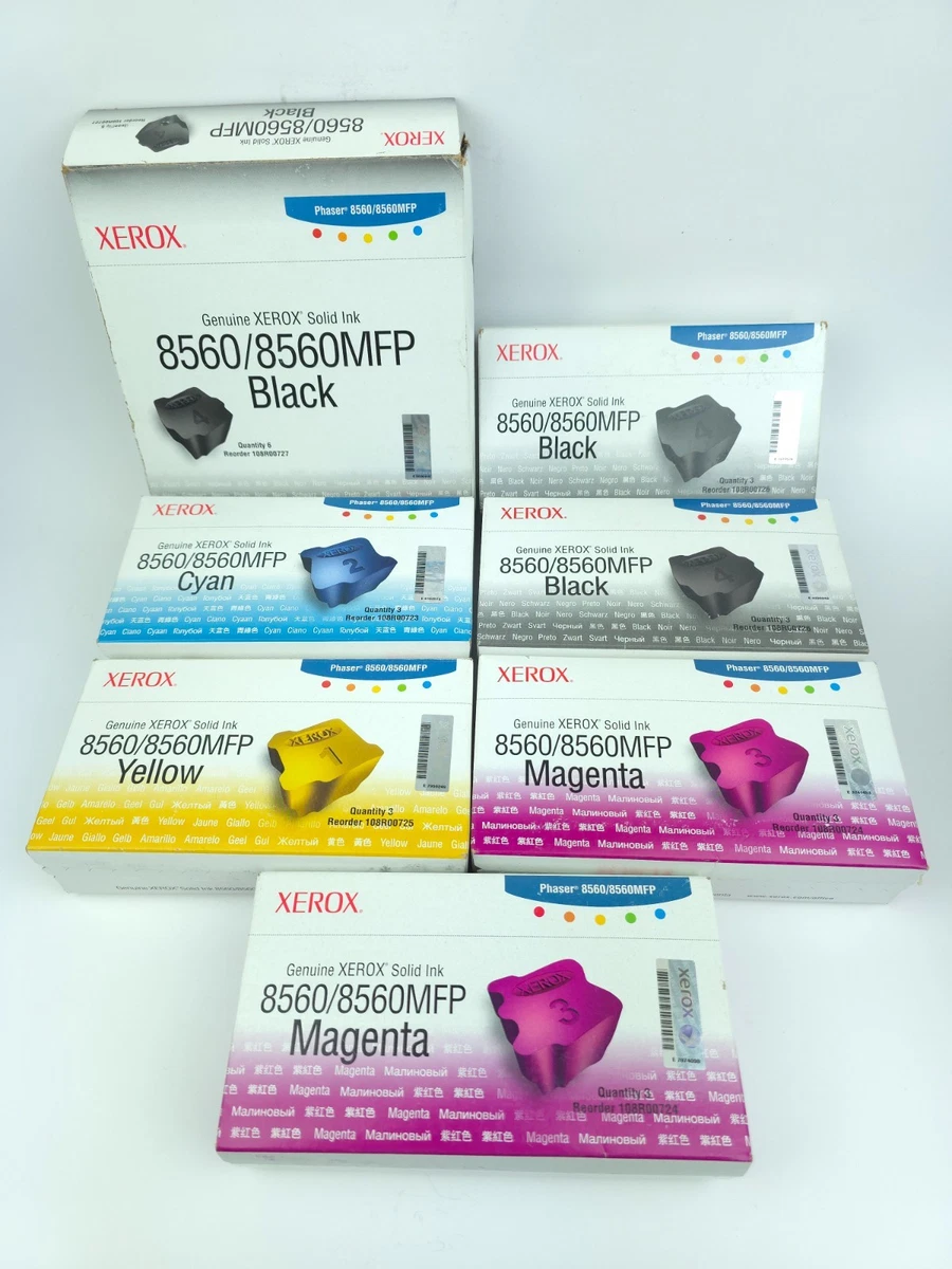 21 Bâtons D'encre Xerox Phaser 8400 Originaux - Lot 18 Noirs + 3 Magenta - Neufs