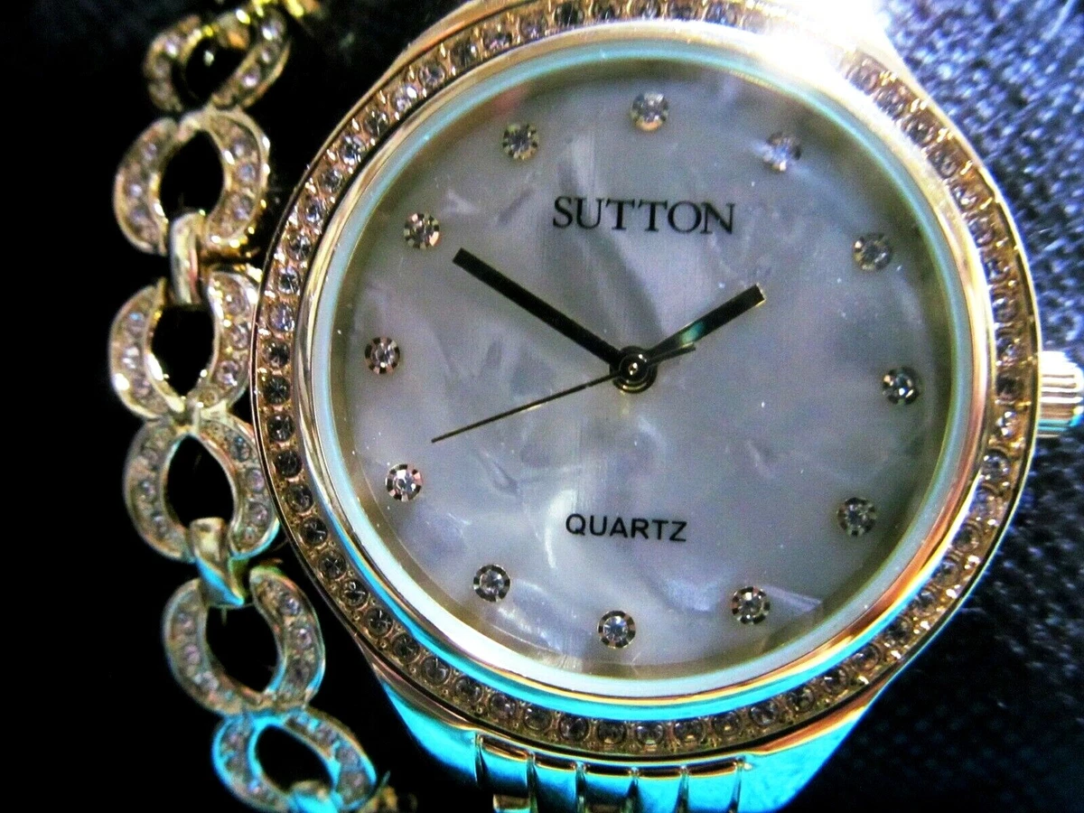Sutton by Armitron Women s Ladies Watch and Bracelet Set Gold