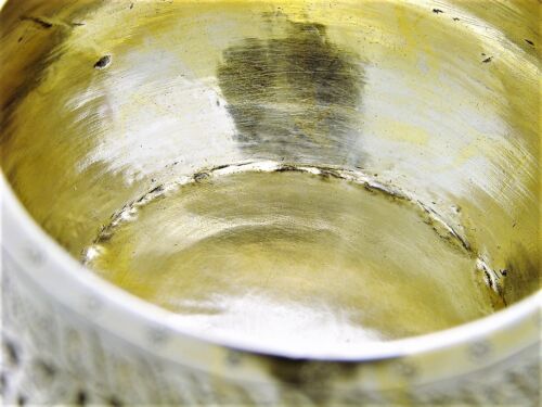 Silver Cashmere India Bowl with Fine Engraved Leaf Motif Decoration Marked 257 - Picture 6 of 6
