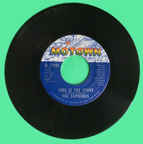 1971 The Supremes "Floy Joy" "This Is The Story" 45 RPM Vinyl Record - Picture 2 of 2