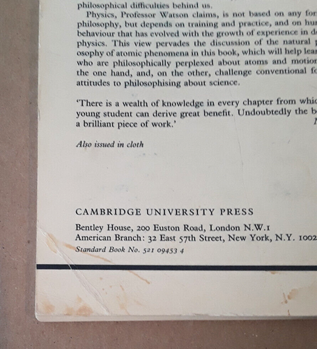 Understanding Physics Today. W. H. Watson Cambridge Univ. Press 1967. - Picture 4 of 5