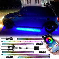For Mini Cooper R53 R56 F56 6Pcs RGB LED Dream Color Underglow Neon Strip Light