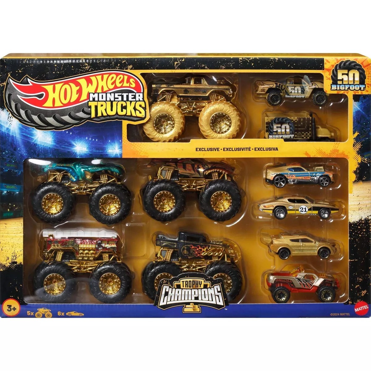 New Monster Jam Bigfoot 50 Trophy Winners Monster Trucks & Hot