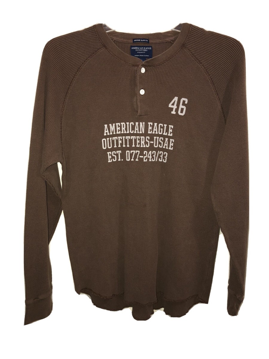 Chemise Homme American Eagle - Heritage Logo - Gris Thermique - Taille L - Occasion