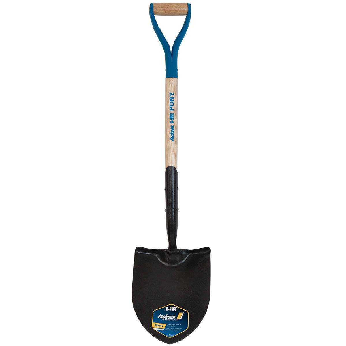 Jackson 1201500 J-450 Pony Round Point Shovel with Solid Shank and