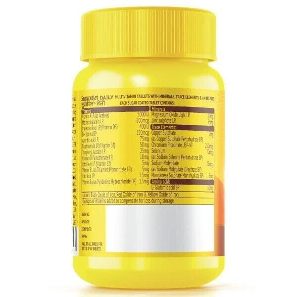 Multivitamínico Diario Supradyn 120 Comprimidos Inmunidad Diaria y Construir Energía 4 Botellas Foto 3 de 4