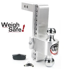 Weigh Safe CTB10-2 180° Adjustable 10" Drop Hitch Ball Mount 2" Shaft & Key Lock