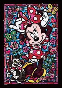 New Tenyo 266 Piece Stained Art Disney Minnie Mouse stained glass 18.2x25.7cm