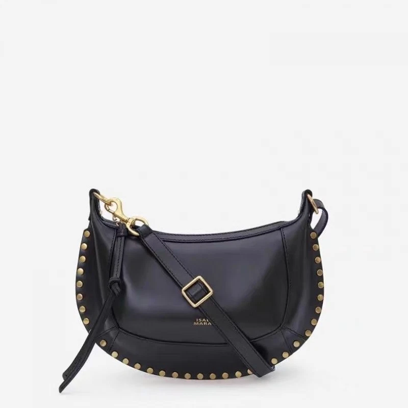 Bolso hobo Isabel Marant Naoko de cuero negro para mujer Foto 2 de 4