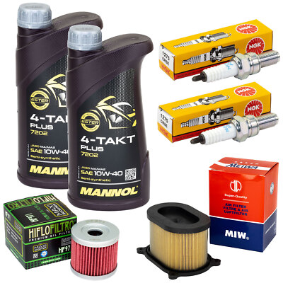 Wartung Öl Set für Hyosung GT 125 N R 2003-2017 2L Luftfilter Ölfilter Zündkerze