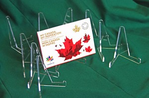 easel coins stands ship plastic display find