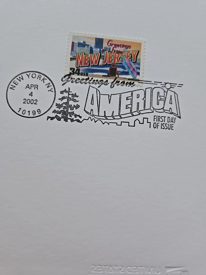 Greetings from America 37c Sheet Block 50 Stamps 1st Day 2002 NH 50 States  - Image 2 of 4
