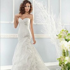 Cosmobella Ivory Bridal Dress Wedding Gown - Size 8 - Style No. 7500