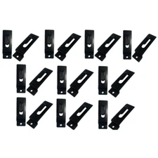 Utility Hooks - Single Slatwall Notch Hook - Black - PACK 25