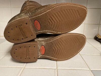 Wolverine Vintage Brown Leather Trucker Chore Boots 8.5 D  display picture 2