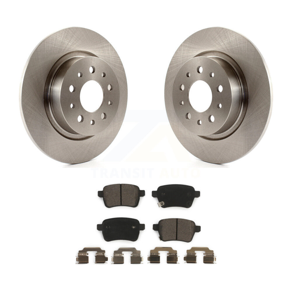 Rear Disc Brake Rotors And Ceramic Pads Kit For 2014-2020 Fiat 500L K8T-101807