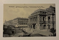 postcard Budapest Hungary Andrassy Street With The Opera