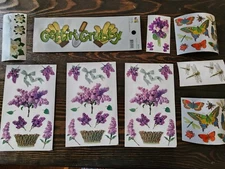 Stickers Lot  - Grossman Flowers Lilacs Roses Garden Butterflies Retired NEW #15