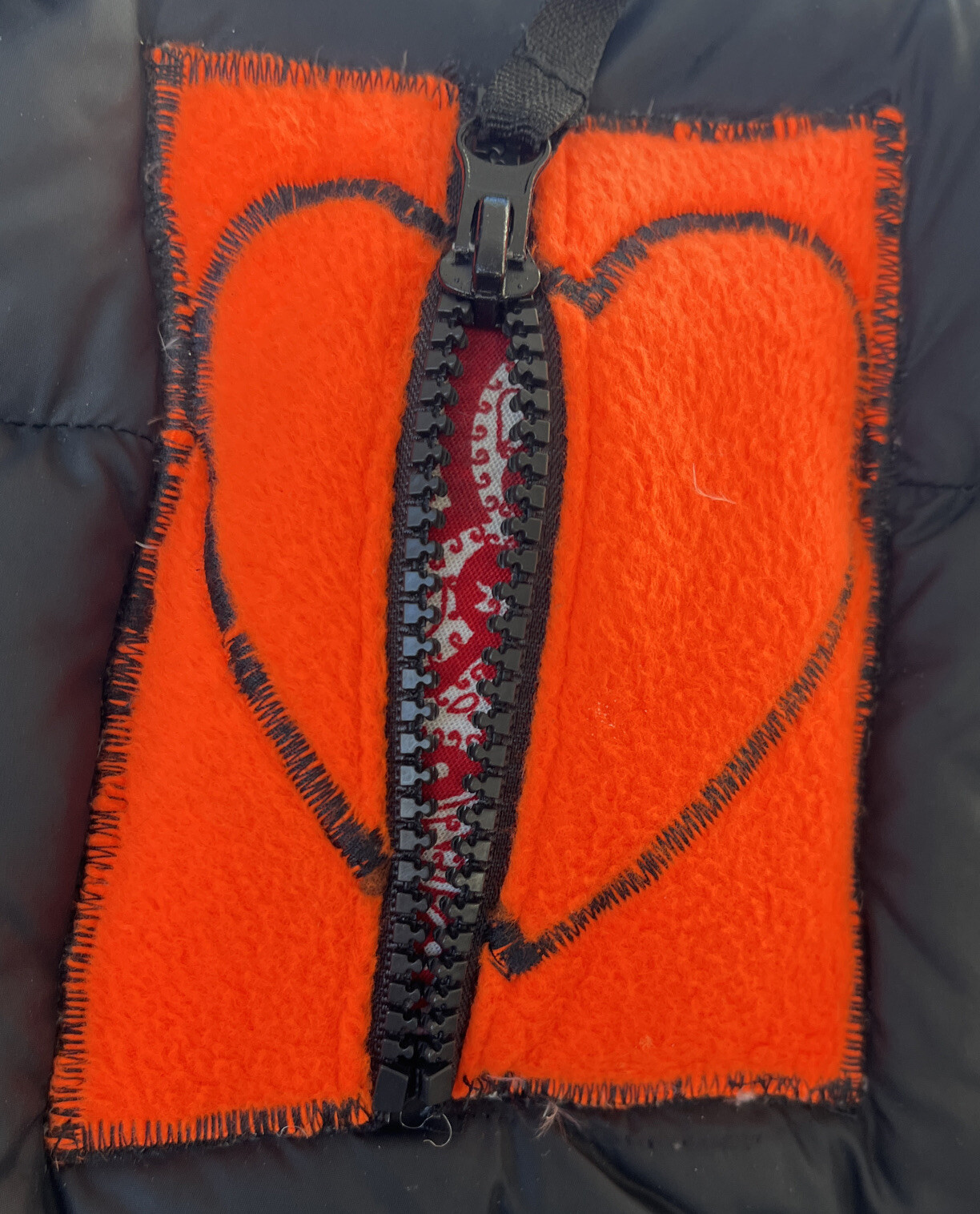 A Future Memory Down Feather Black Orange Vest La… - image 3