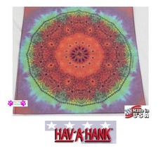 Hav-A-Hank TIE DYE Retro Kaleidoscope Paisley BANDANA Scarf Head Wrap USA MADE
