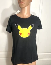 Pokemon T Shirt Womens Pikachu Logo Black Pokemon Center NWT Multiple sizes