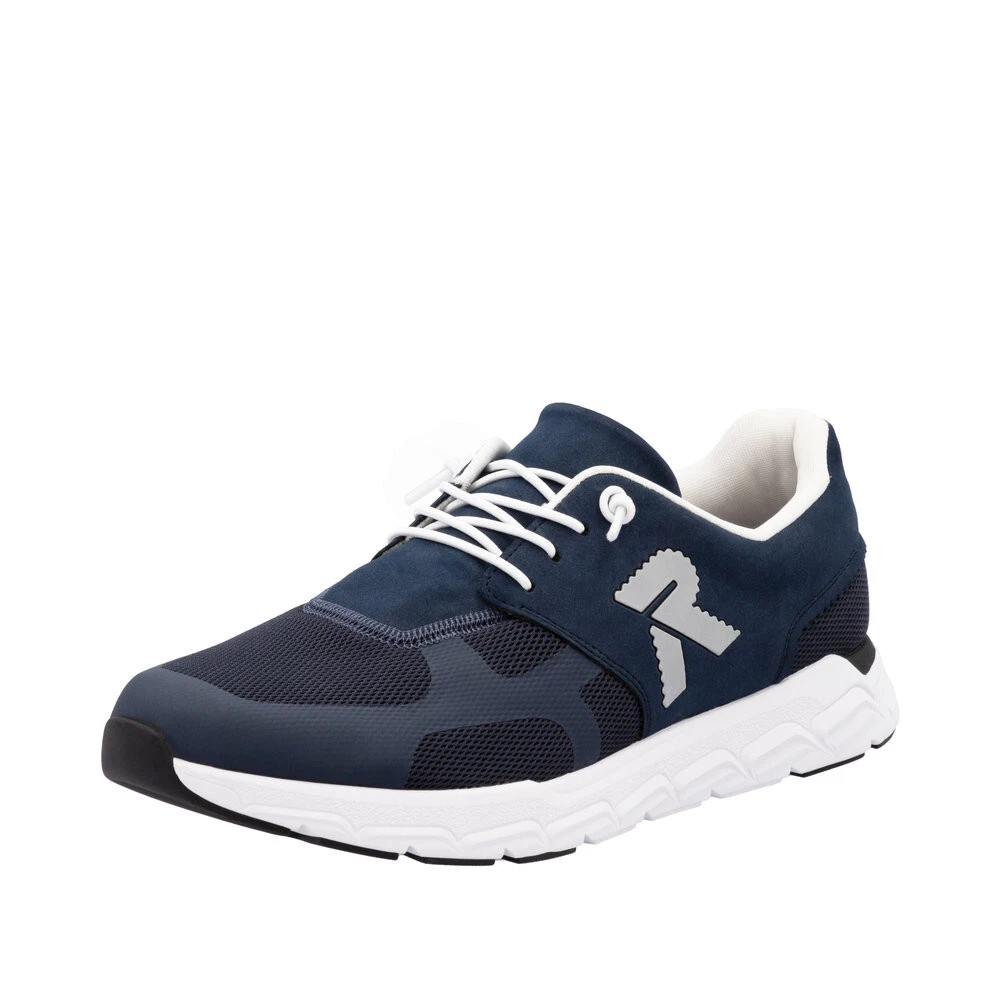 Rieker scarpe uomo slip-on blu casual, numero di scarpe: 45