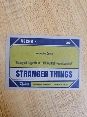 Stranger Things Custom Trading Card - Vecna Played By Jamie