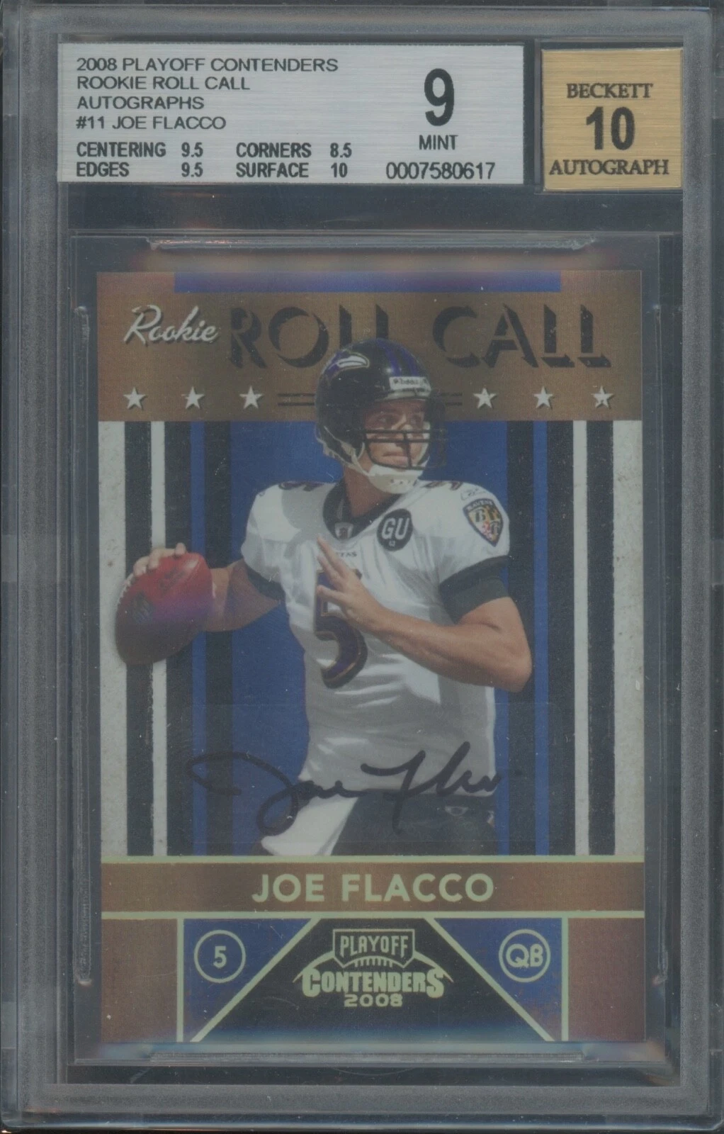 Joe Flacco Playoff Contenders Rookie Roll Call #11 Base
